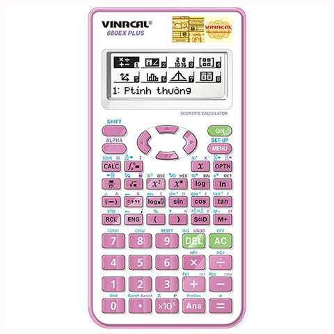 Máy Tính Vinacal 680EX Plus - Màu Hồng